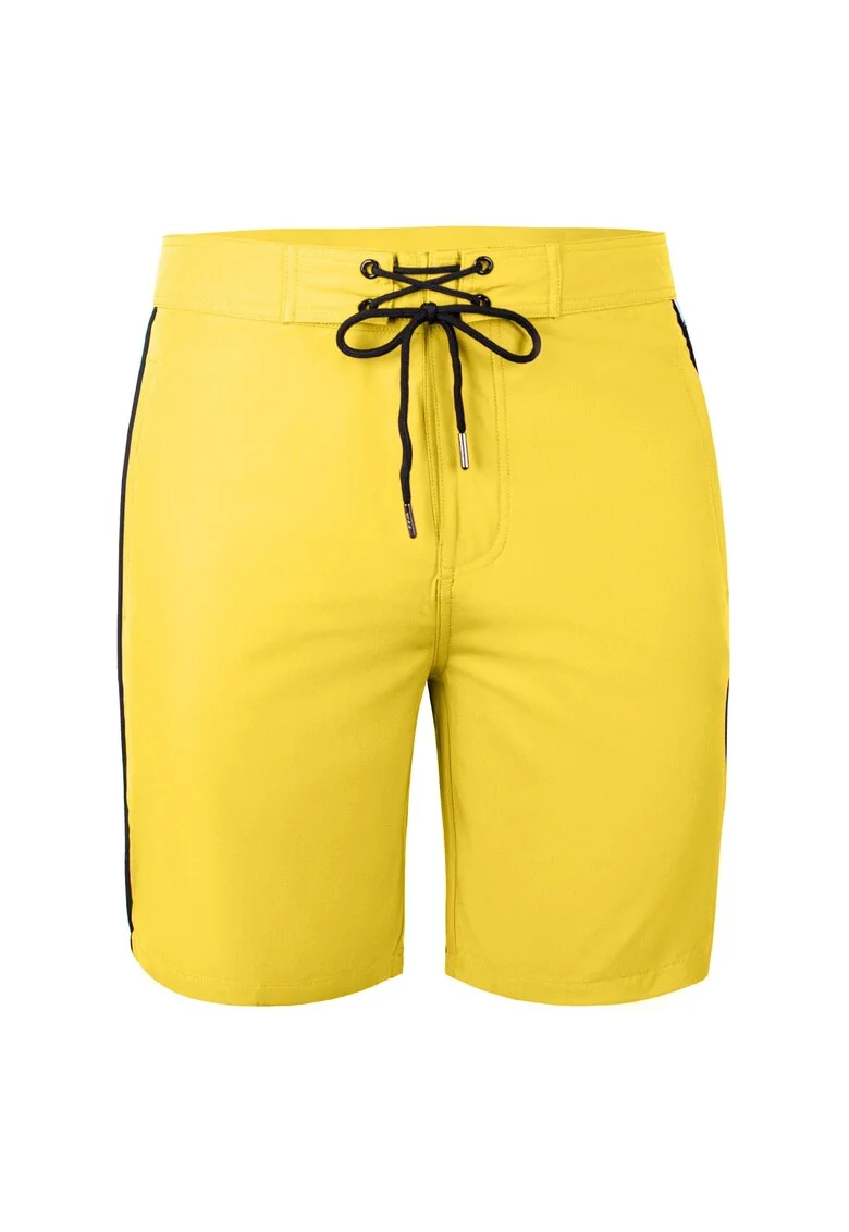 Pantaloni scurti de baie cu snur in talie DAVEY 28991, Galben