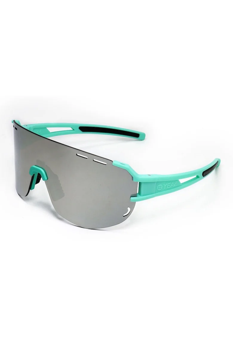 Ochelari de soare shield unisex Sunglow, Verde/Argintiu