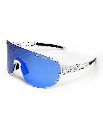 Ochelari de soare shield unisex Sunglow, Alb/Albastru