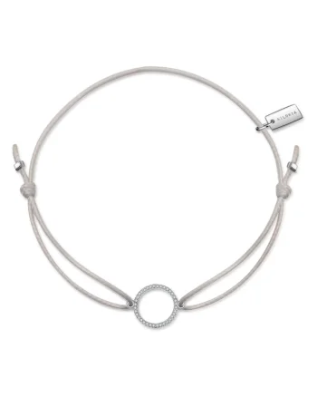 Bratara ajustabila cu element rotund si zirconia Laure 29243, Argintiu