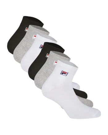 Set de sosete lungi unisex - 6 perechi, Alb/Negru/Gri