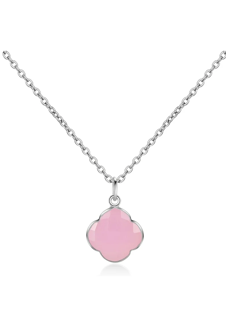 Colier de arignt veritabil 925 decorat cu calcedon CAPUCINE 29569, Argintiu