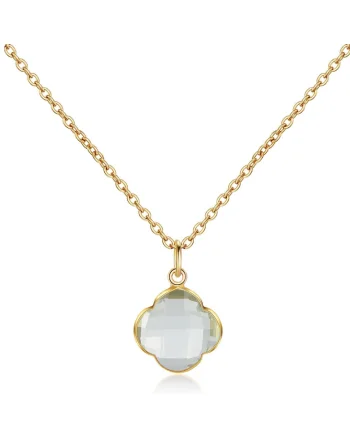 Colier placat cu aur de 18K cu pandantiv Capucine 29575, Auriu