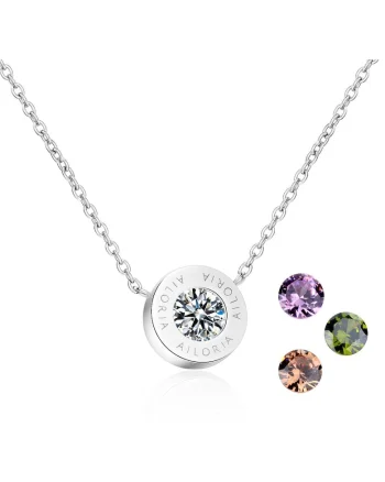 Colier de argint veritabil cu zirconia Agnes 29595, Argintiu