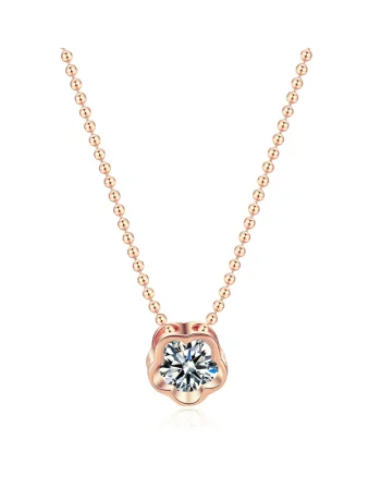 Colier de argint decorat cu zirconia DÉSIR, Auriu rose