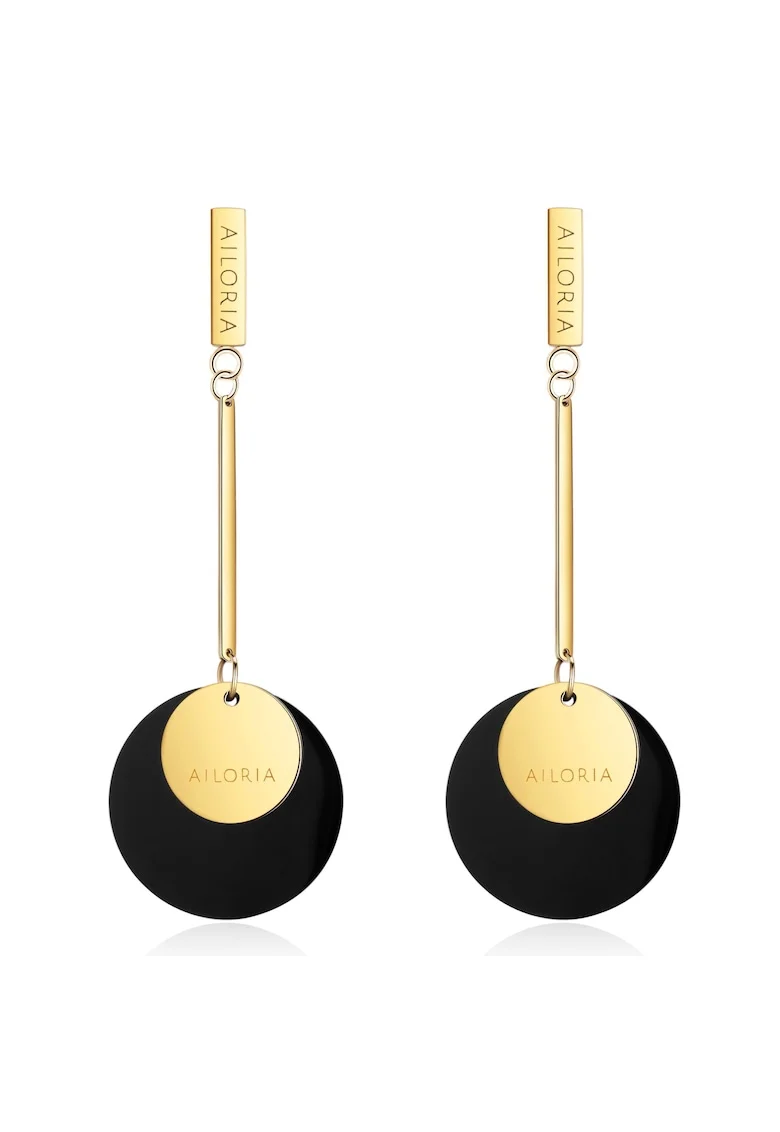 Cercei drop de otel inoxidabil, Auriu