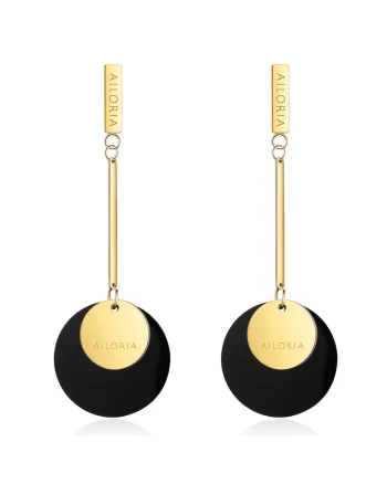 Cercei drop de otel inoxidabil, Auriu