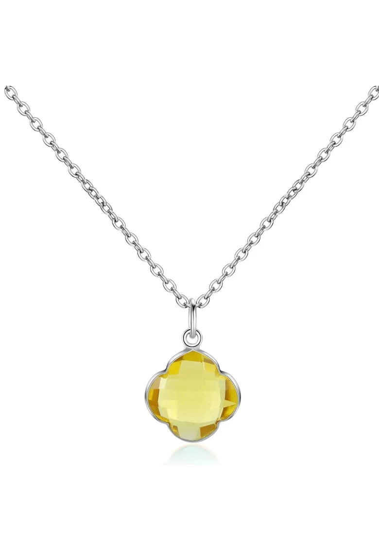 Colier cu pandantiv topaz Capucine 29581, Argintiu