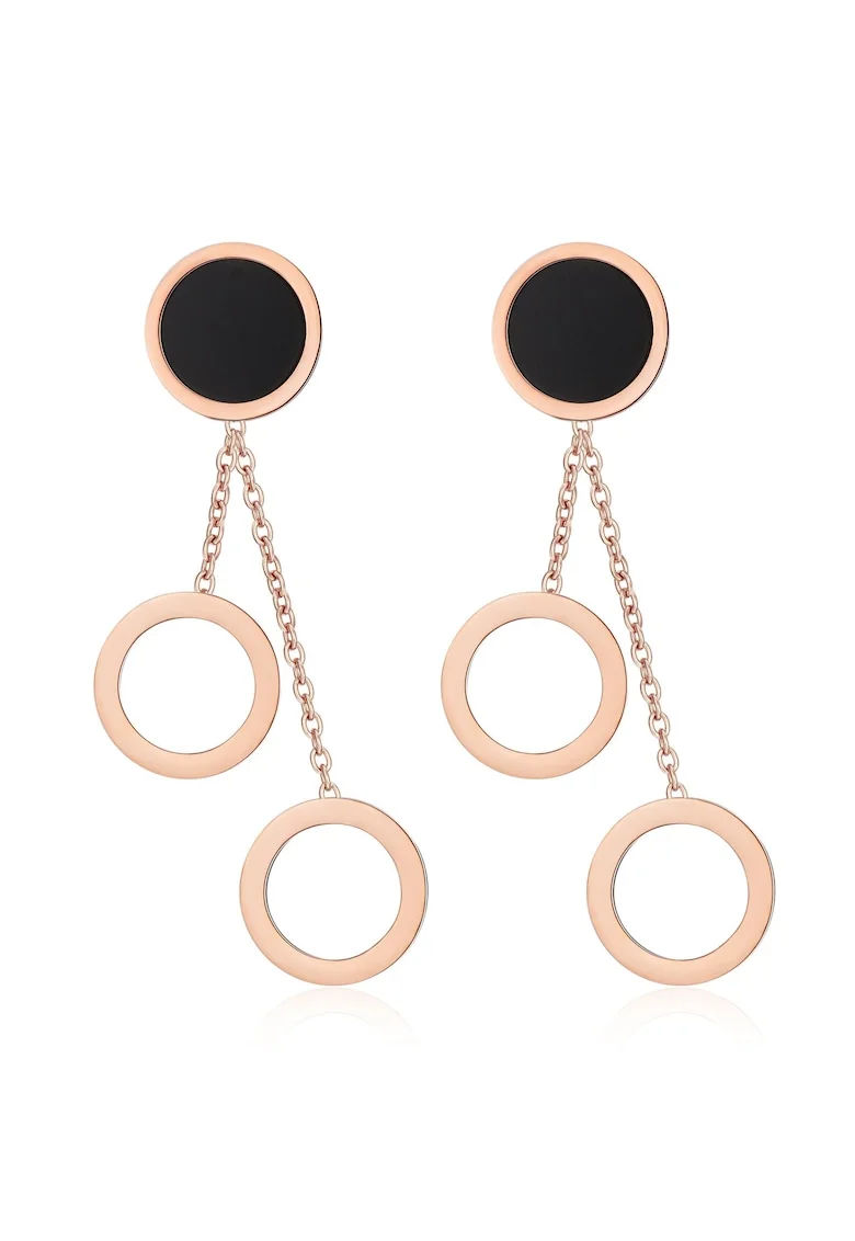 Cercei drop Anne, Auriu rose