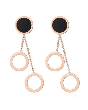 Cercei drop Anne, Auriu rose