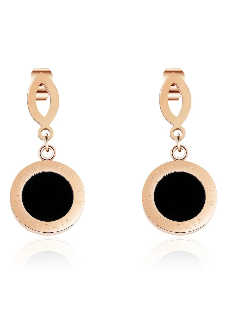 Cercei drop de otel inoxidabil, Auriu rose