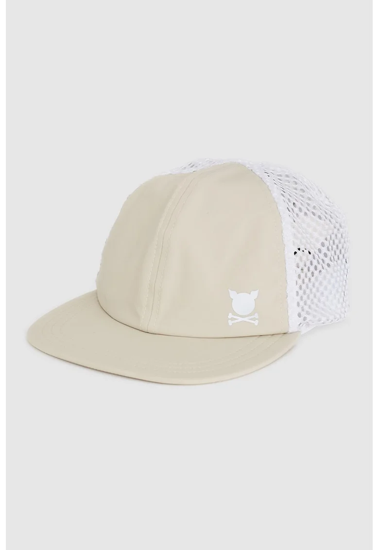 Sapca trucker unisex, Alb/Bej deschis