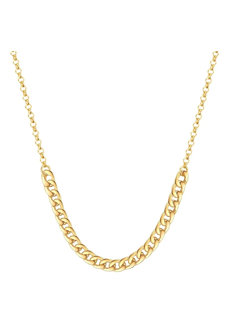 Colier placat cu aur de 14K, Auriu/Galben