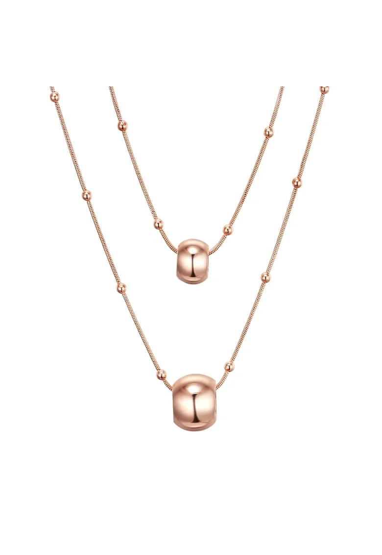 Colier stratificat placat cu aur de 14K, Auriu rose