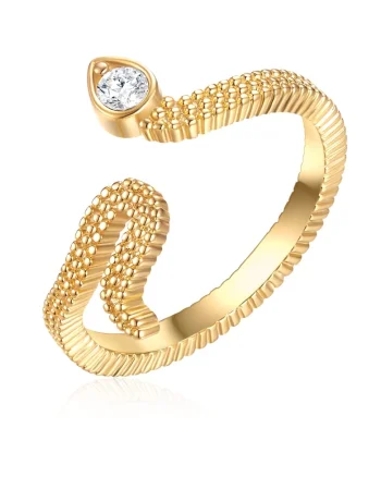 Inel placat cu aur de 14K