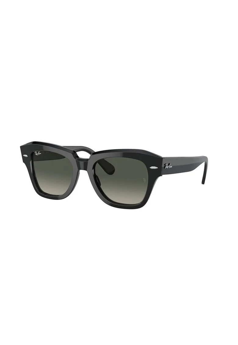 Ochelari de soare patrati unisex cu lentile in degrade, Negru