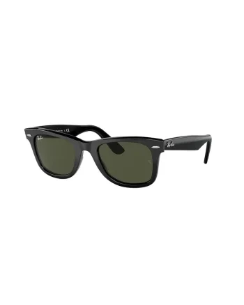 Ochelari de soare wayfarer unisex cu detaliu logo, Negru