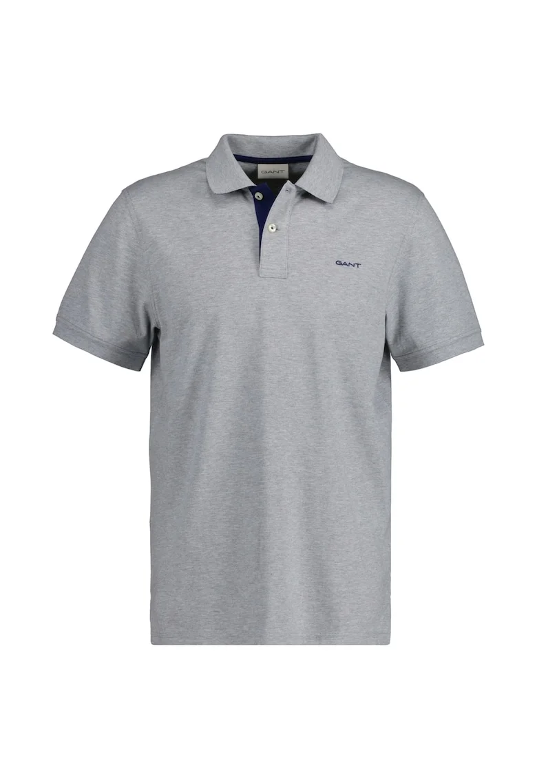 Tricou polo cu logo, Gri deschis