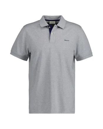 Tricou polo cu logo, Gri deschis