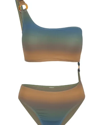 Costum de baie intreg cu aspect in degrade 31387, Maro