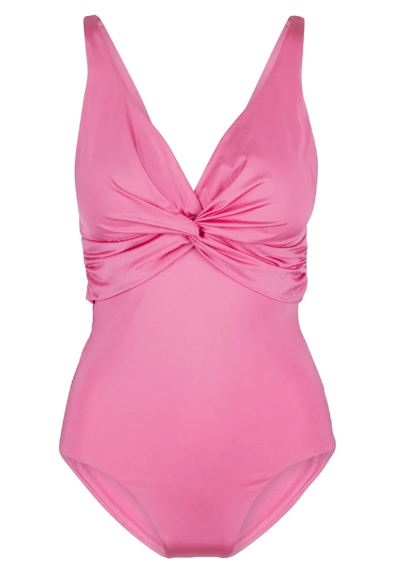Costum de baie intreg cu detaliu rasucit 31375, Roz