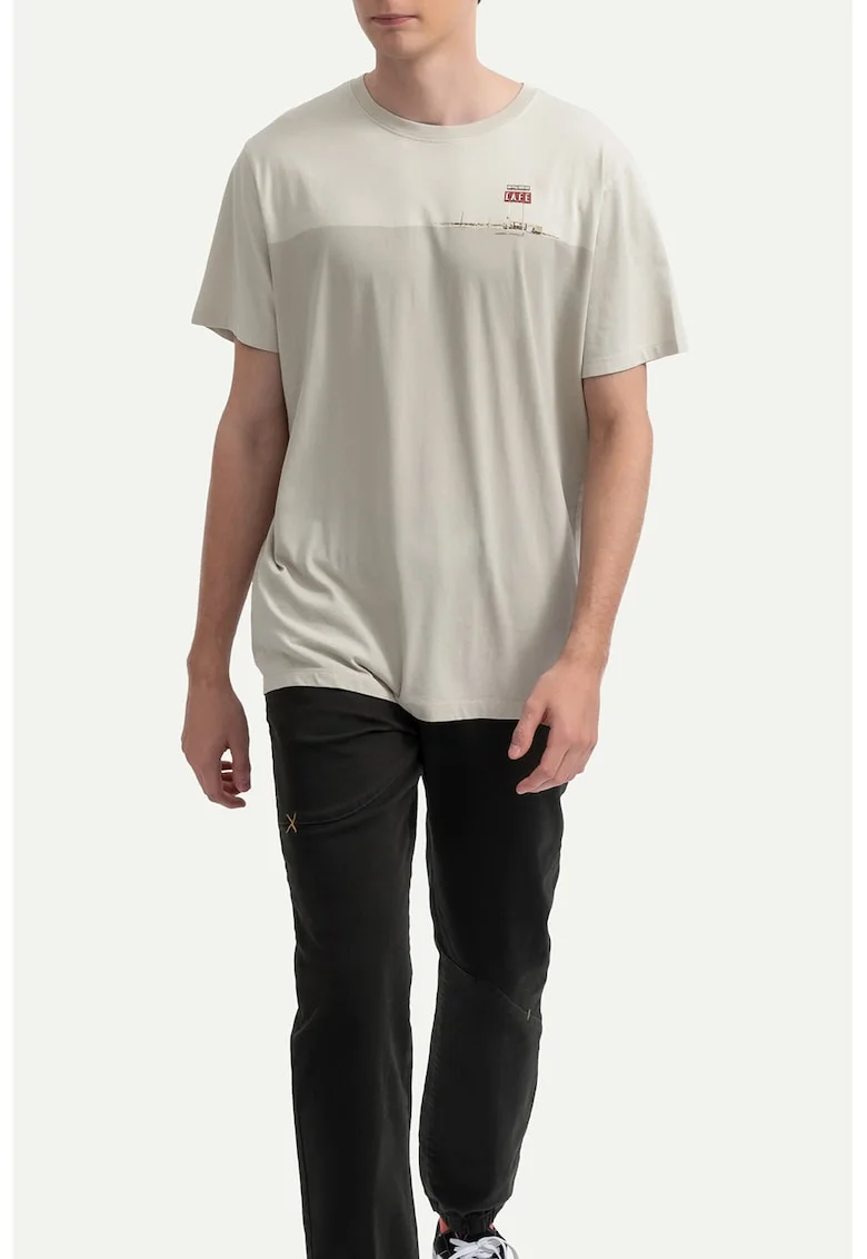 Tricou unisex de bumbac cu imprimeu, Bej deschis