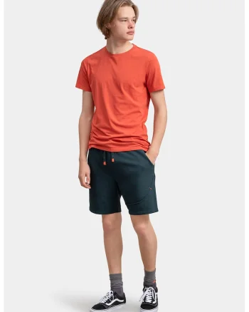 Pantaloni scurti sport cu talie ajustabila, Albastru petrol