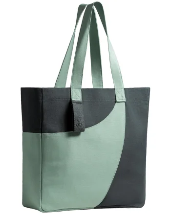Geanta tote unisex Meclo, Gri antracit/Verde menta