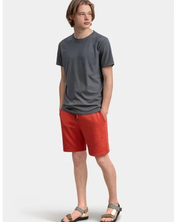 Pantaloni scurti sport cu talie ajustabila, Coral