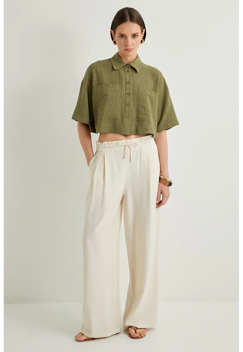 Camasa crop lejera, Kaki