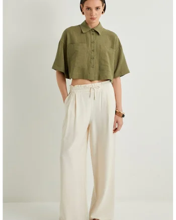 Camasa crop lejera, Kaki