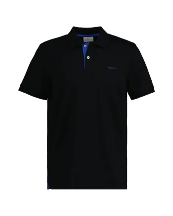 Tricou polo cu logo, Negru