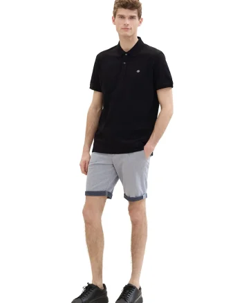 Pantaloni chino slim fit cu buzunare, Alb/Albastru inchis