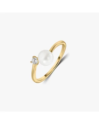 Inel din argint Golden Mary - Perle Naturale
