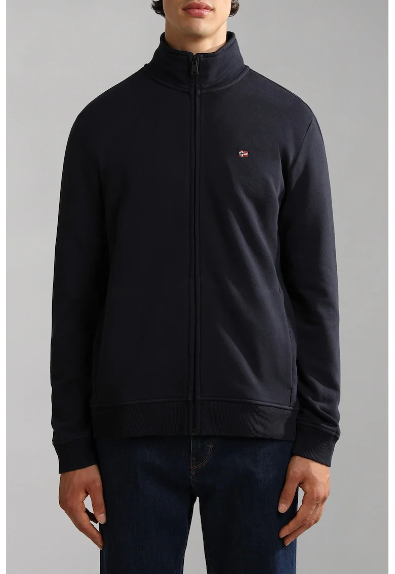 Bluza de trening cu fermoar si buzunare laterale Balis, Bleumarin
