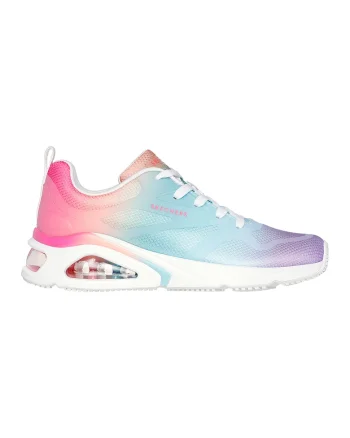 Pantofi sport cu aspect colorblock Tres-Air Uno, Alb/Coral/Lila