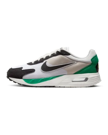 Pantofi sport cu insertii de plasa Air Max Solo, Alb/Verde/Negru