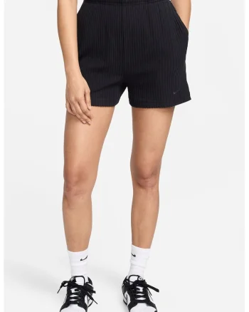 Pantaloni scurti cu talie inalta, Negru