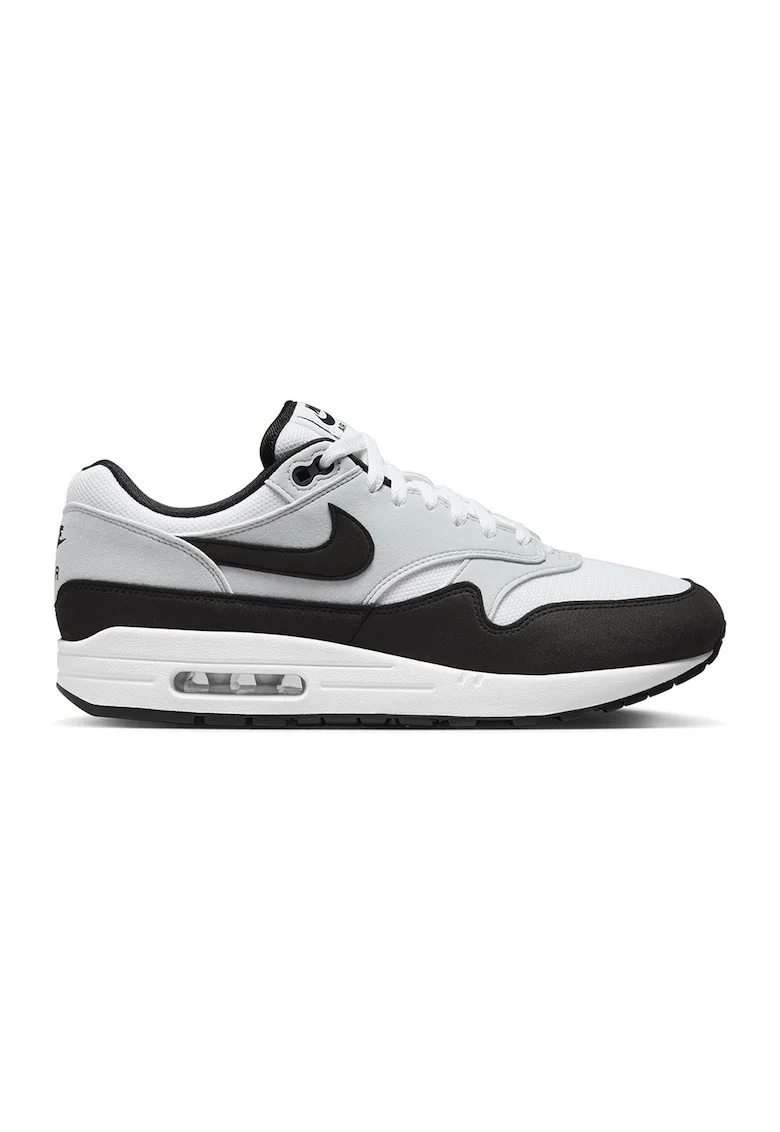 Pantofi sport din material textil Air Max 1, Alb/Negru/Gri deschis