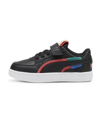Pantofi sport de piele ecologica cu velcro Caven 2.0 Ready, Negru/Coral