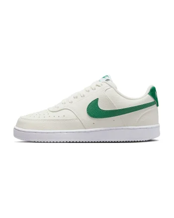 Pantofi sport din piele ecologica Court Vision, Verde/Alb fildes