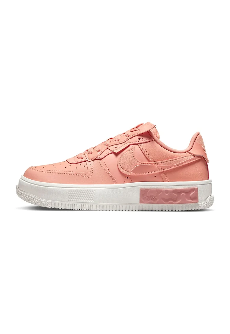 Pantofi sport de piele si piele ecologica Air Force 1 Fontanka, Roz somon