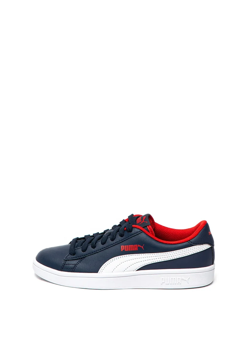 Pantofi sport de piele Smash v2, Rosu/Alb/Albastru inchis