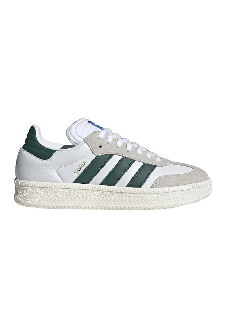 Pantofi sport din piele cu garnituri din piele intoarsa Samba XLG, Alb/Verde/Gri deschis