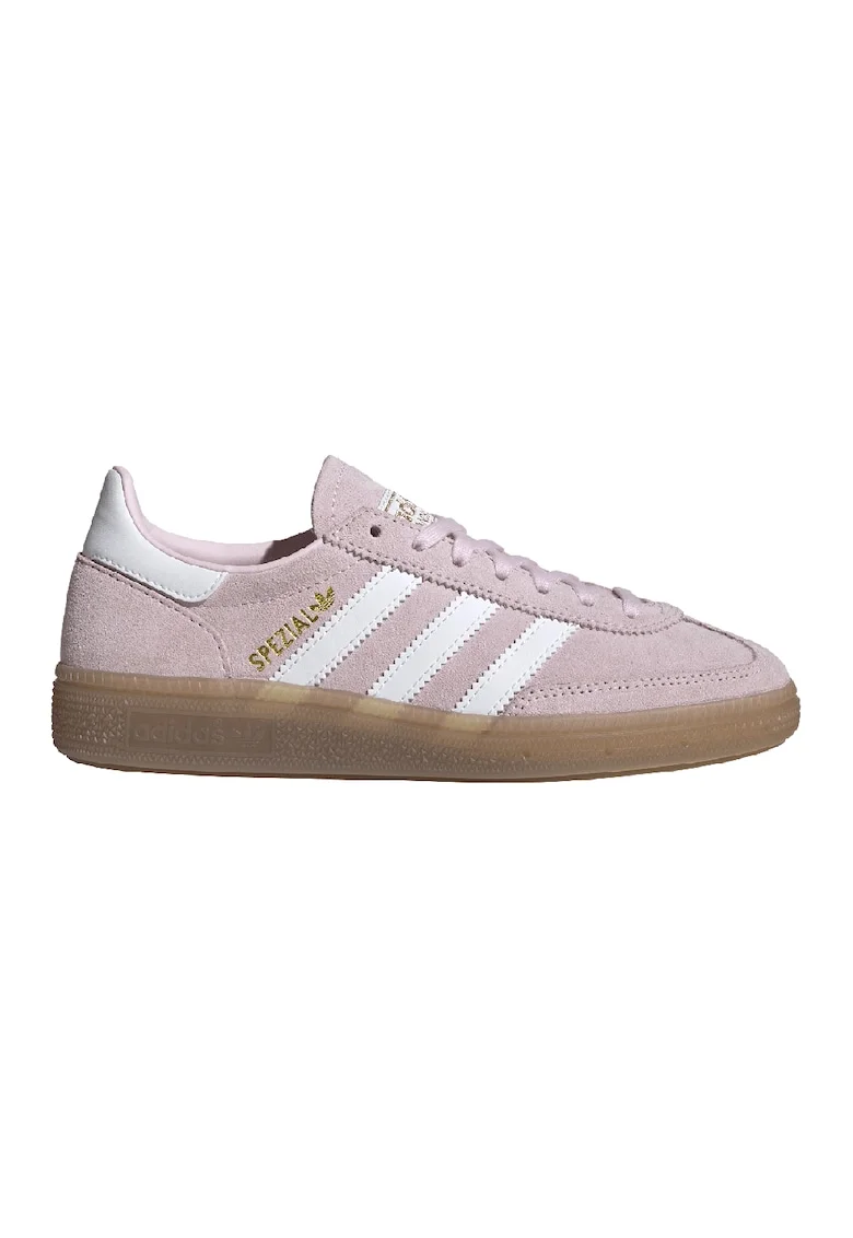 Pantofi sport Spezial low-cut din piele intoarsa, Alb/Roz pastel