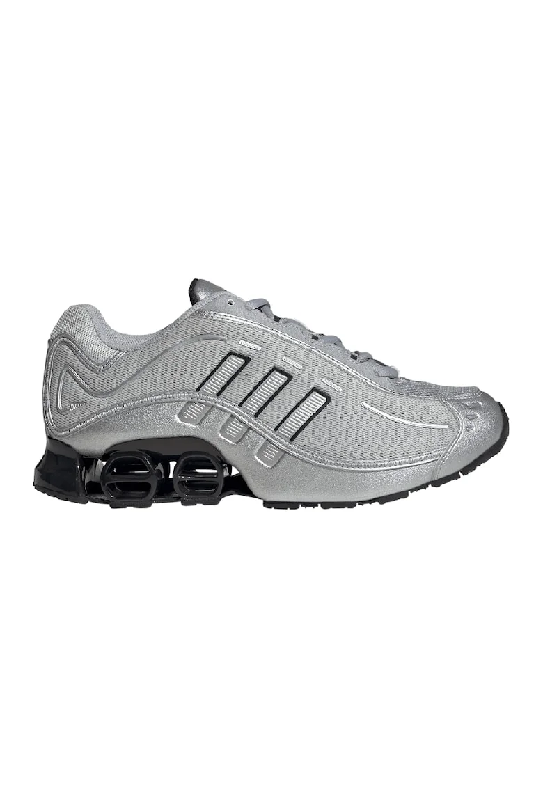Pantofi sport cu garnituri din piele ecologica Megaride, Gri/Argintiu