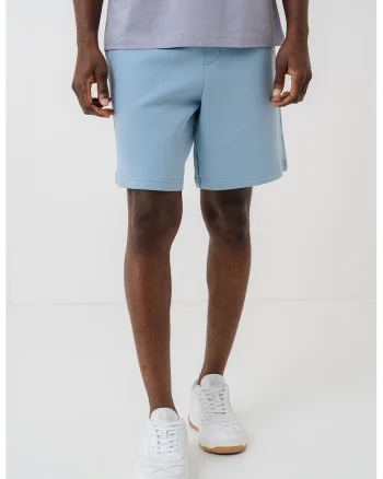 Pantaloni scurti relaxed-fit cu talie elastica, Albastru pastel