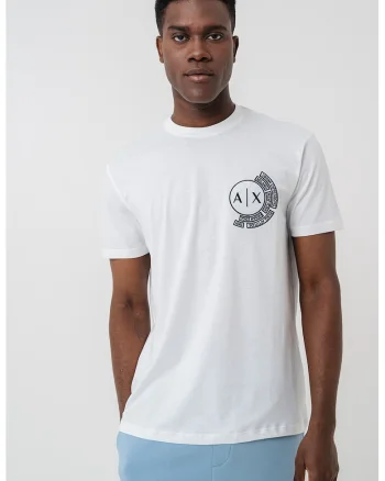 Tricou regular-fit cu imprimeu logo pe piept, Negru/Alb optic