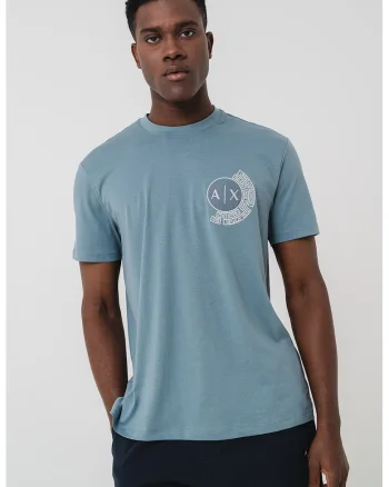 Tricou regular-fit cu imprimeu logo pe piept, Albastru prafuit