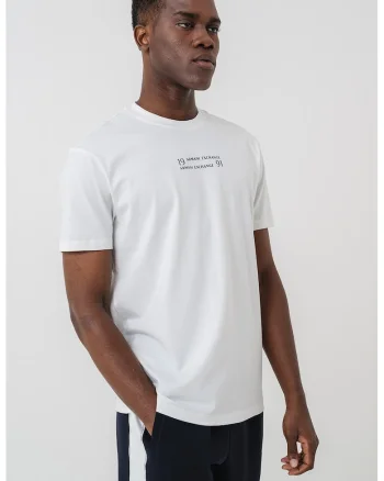 Tricou din bumbac cu logo, Negru/Alb optic